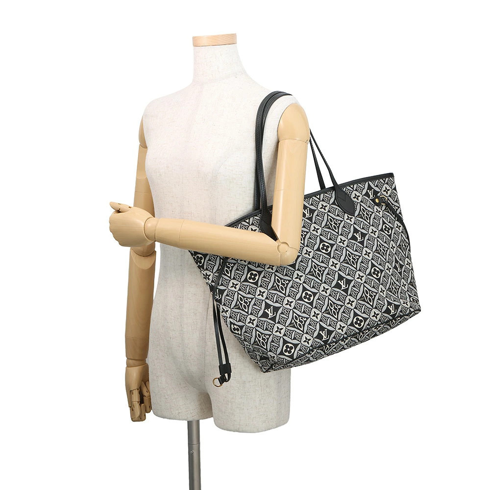 Louis Vuitton Tote Bag Monogram Jacquard SINCE 1984 Neverfull Shoulder Black - Picture 4 of 12